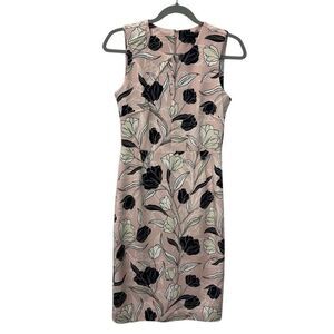Banana Republic Pink Floral Sheath Dress
